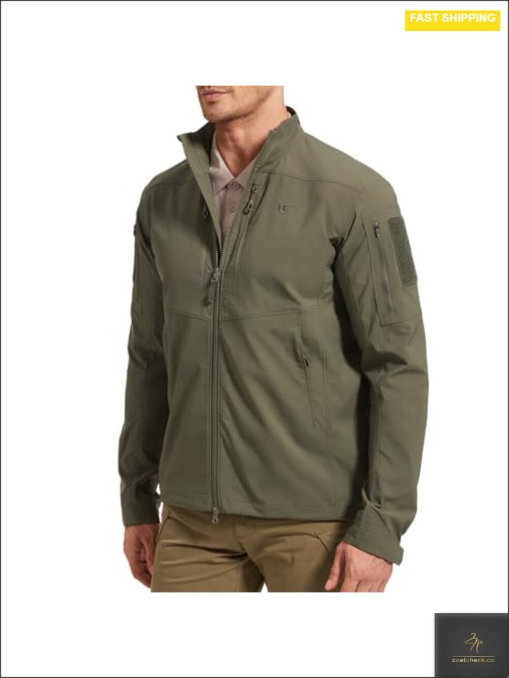 Men's Lightweight Stretch Tactical Jacket Water-Resistant Military EDC